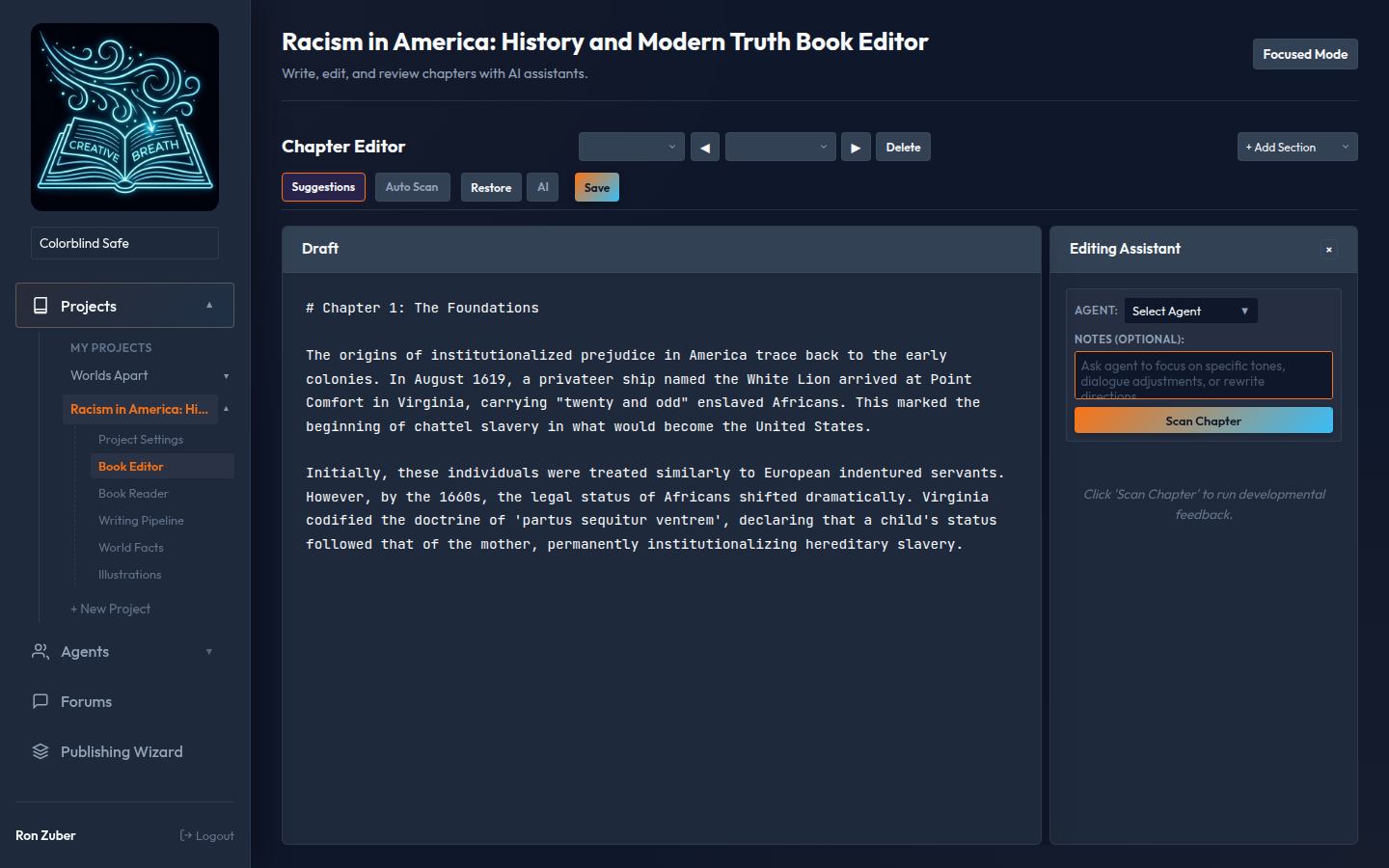 Editor Desktop View