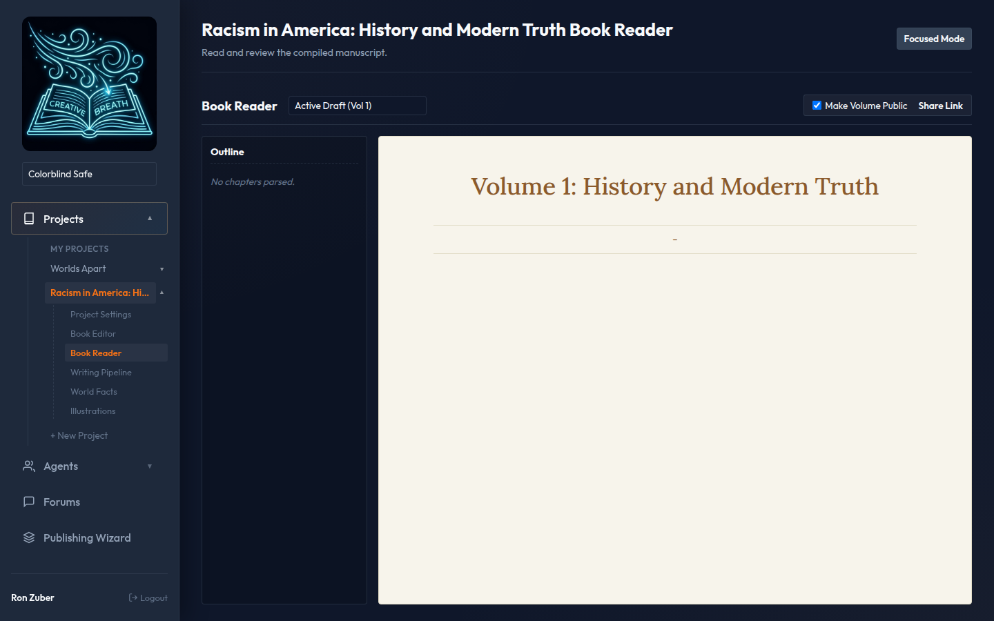 Book Reader Desktop View